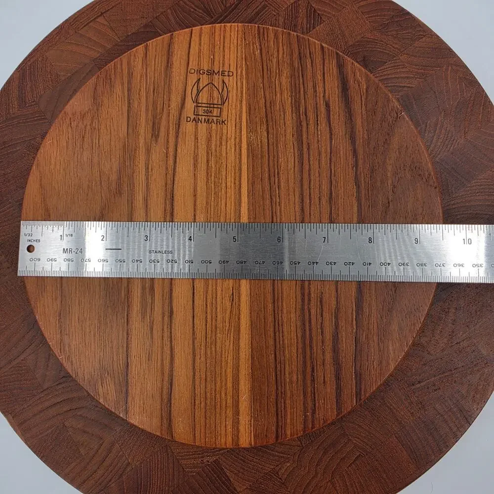 Vintage Digsmed Denmark Teak Lazy Susan Rotating Serving Board Tray Complete 304